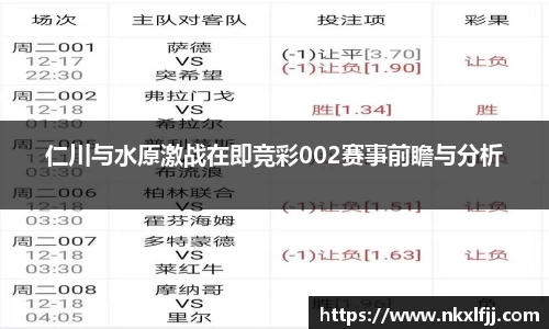 仁川与水原激战在即竞彩002赛事前瞻与分析